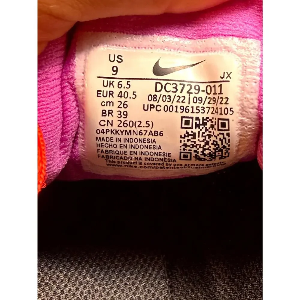 Nike Revolution 6 DC3729-011 Athletic Sneaker Women's 9 Black Mesh Cushioned